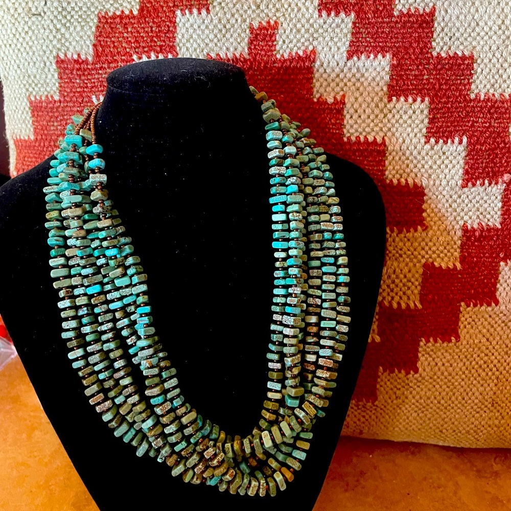 SILPADA 6 STRAND BEADED HOWLITE NECKLACE